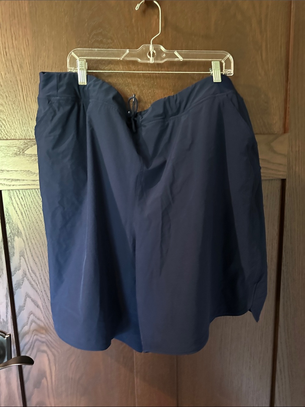 Lands' End Navy A-Line Skirt with Drawstring Waist